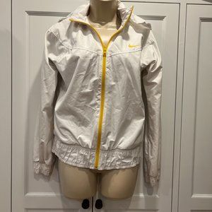 Nike Live Strong Vintage White Windbreaker Running Jacket Woman's Size S